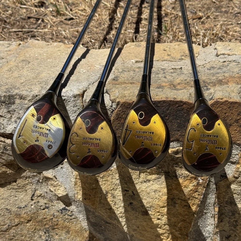 Vintage Wilson XP-500 Clima Gard Strata-Bloc 1 3 4 5 Wood Set Steel Shaft